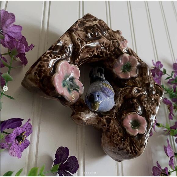 Vintage Bird Planter Vase Porcelain Ceramic FloArt Japan - Picture 7 of 7